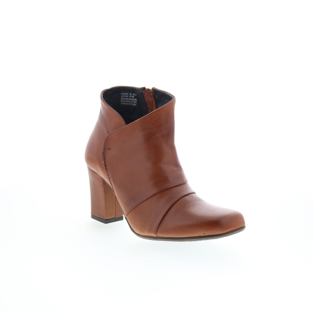 Miz Mooz Elegant Tan Ankle Booties - Brandy color